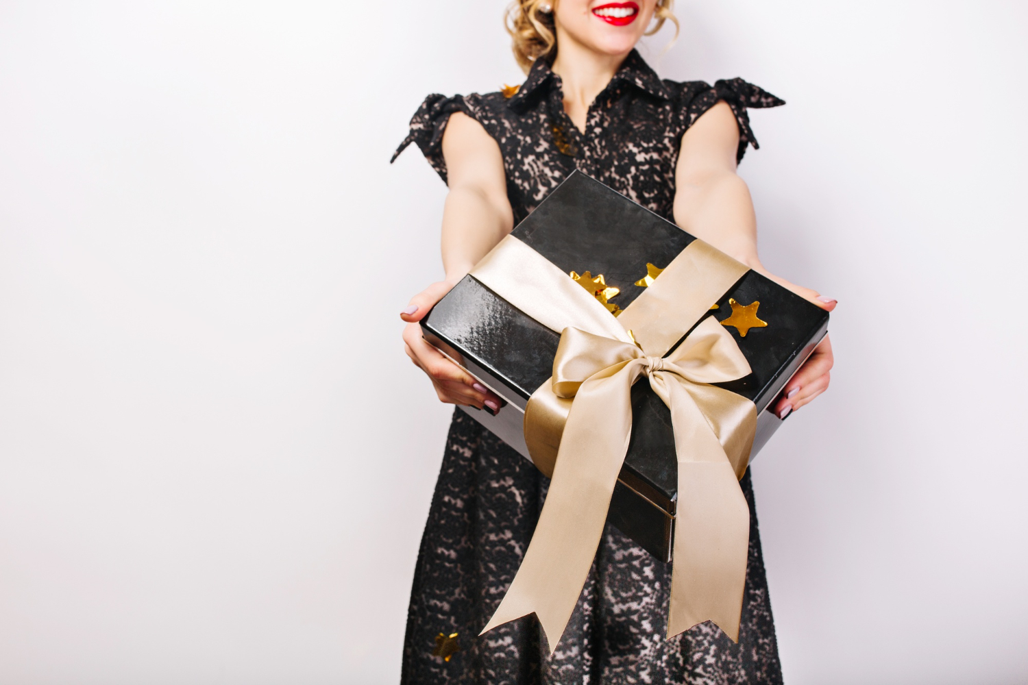 Gift recipient woman